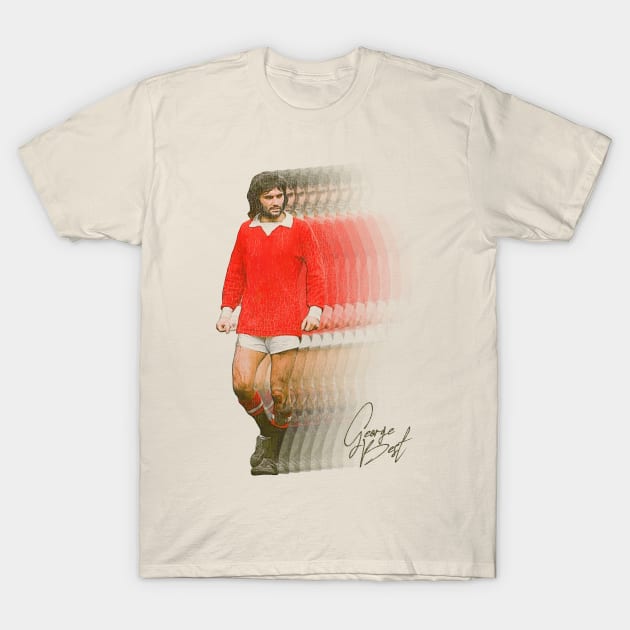 George Best Retro Fade T-Shirt by darklordpug